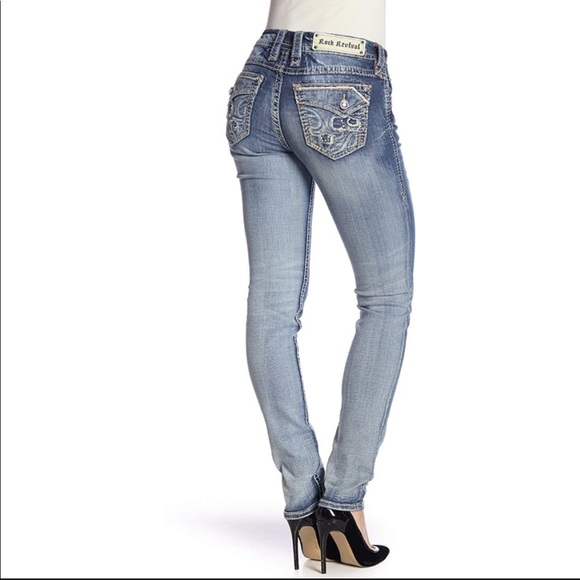 Rock Revival Stacia Mid Rise Skinny Jeans - Picture 2 of 5